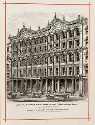 Jansen, McClurg and Company bookstore at 117 and 119 State St., Chicago, Illustration in The Merchants and Manufacturers of Chicago Illustrated, 1873